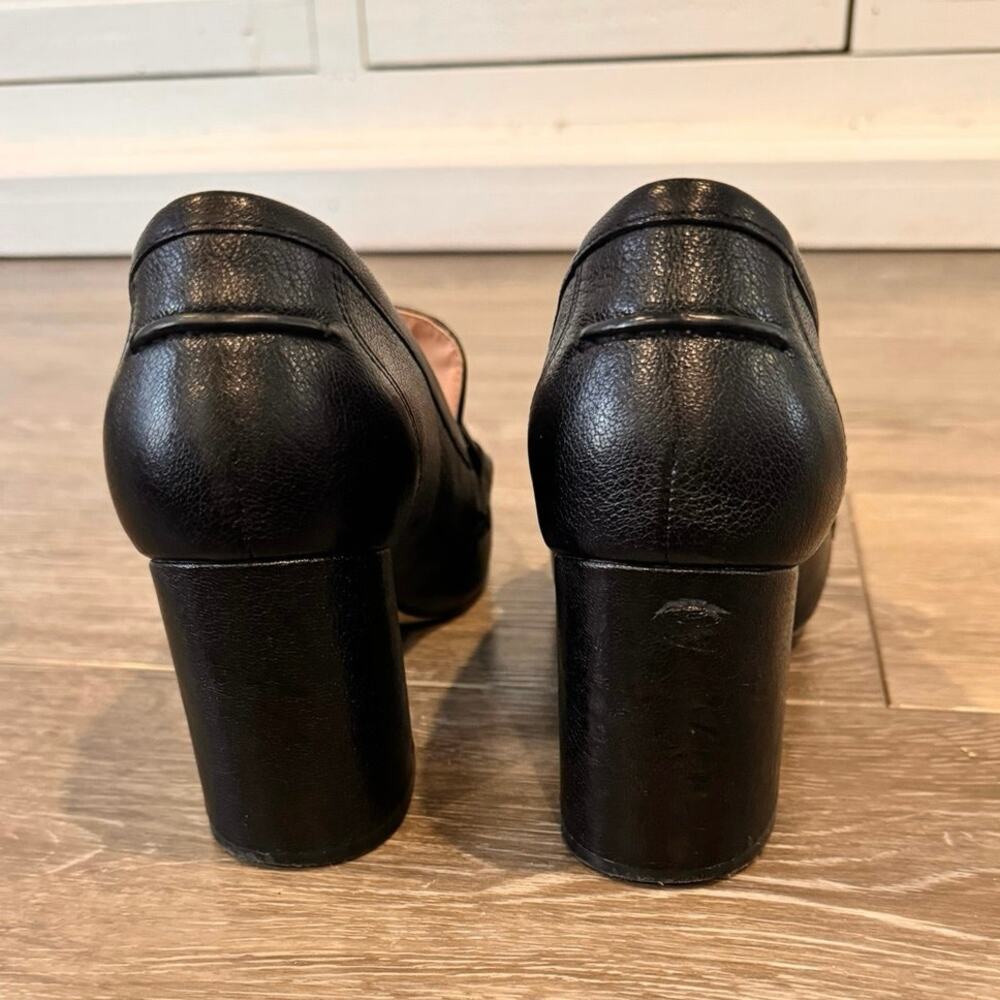 Cole Haan Black Leather Chain Loafers - Picture 4 of 5